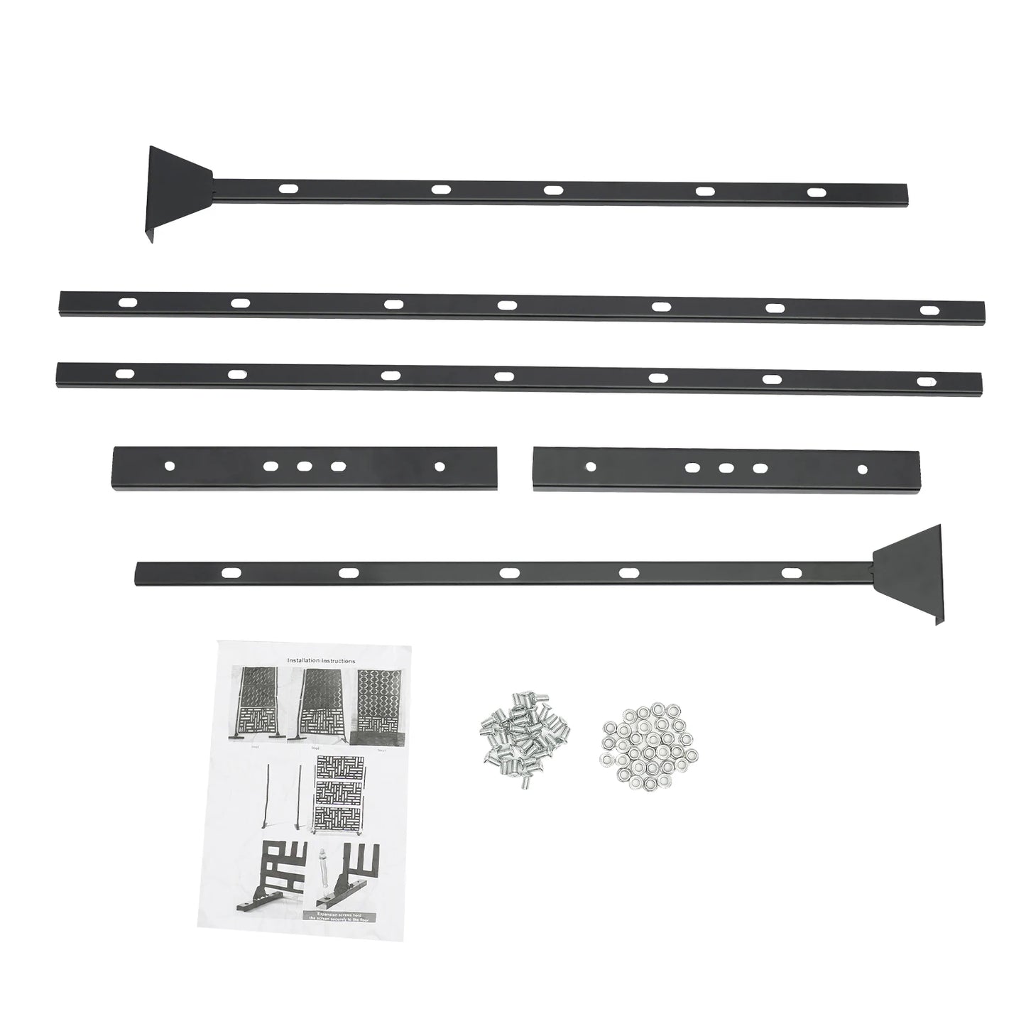 Outdoor Privacy Screen 3.72x5.94ft Steel Fence Elegant Design