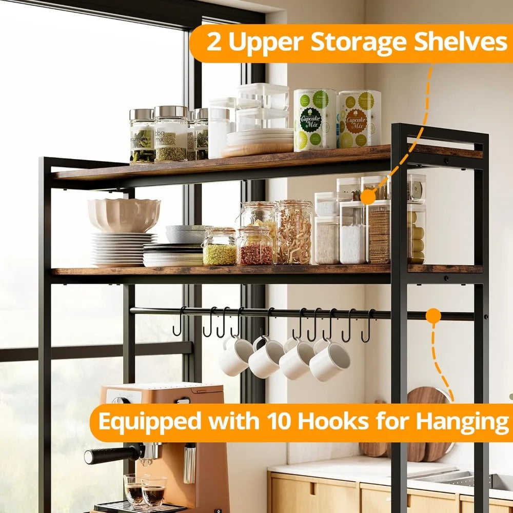 Stylish Kitchen Island Dining Table Set with Storage and Power Outlets