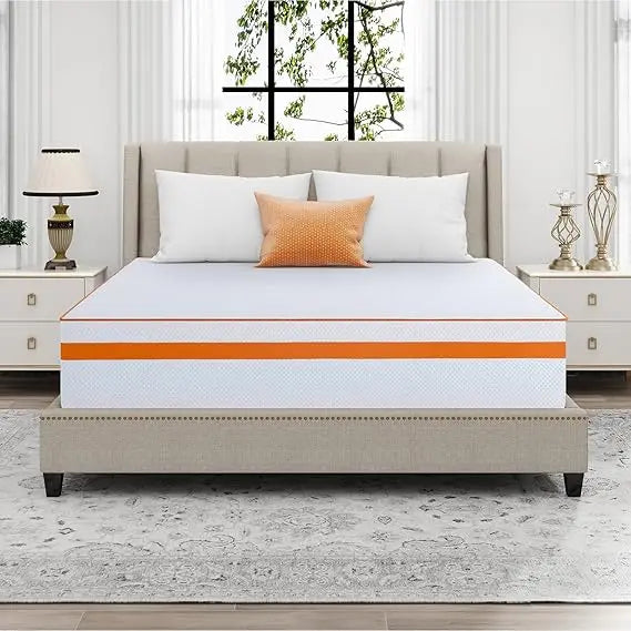 King Size 14 Inch Memory Foam Mattress for Back Pain Cooling Gel