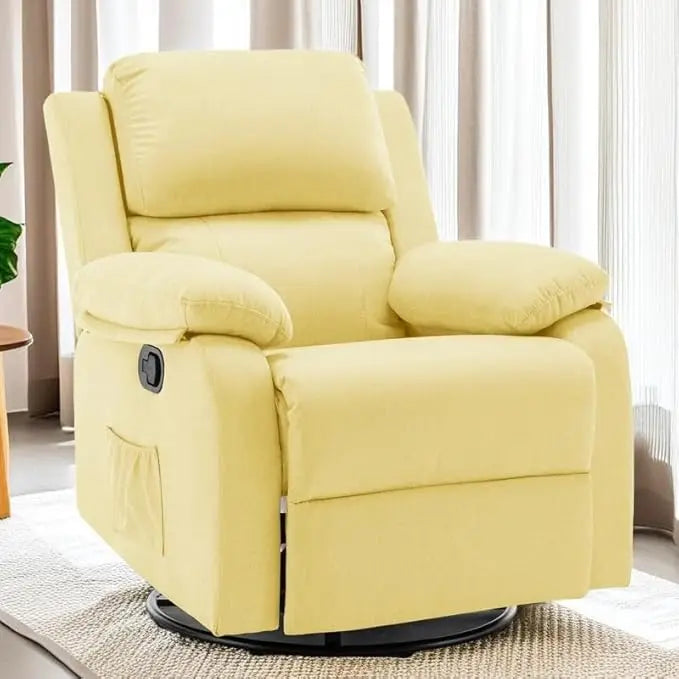 360 Swivel Rocker Recliner Chair for Small Spaces Upholstered Glider