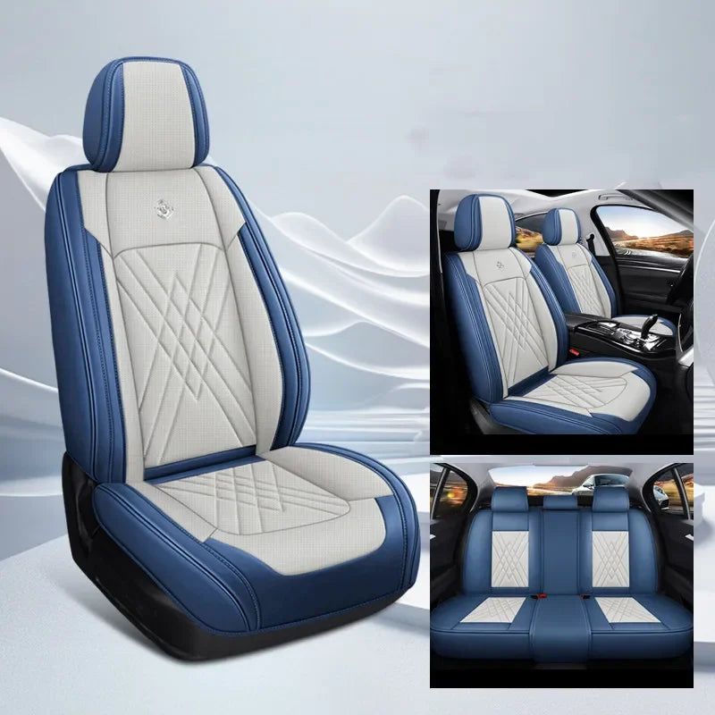 Universal 5-Seats PU Leather Car Seat Cover Full Set Waterproof for BMW