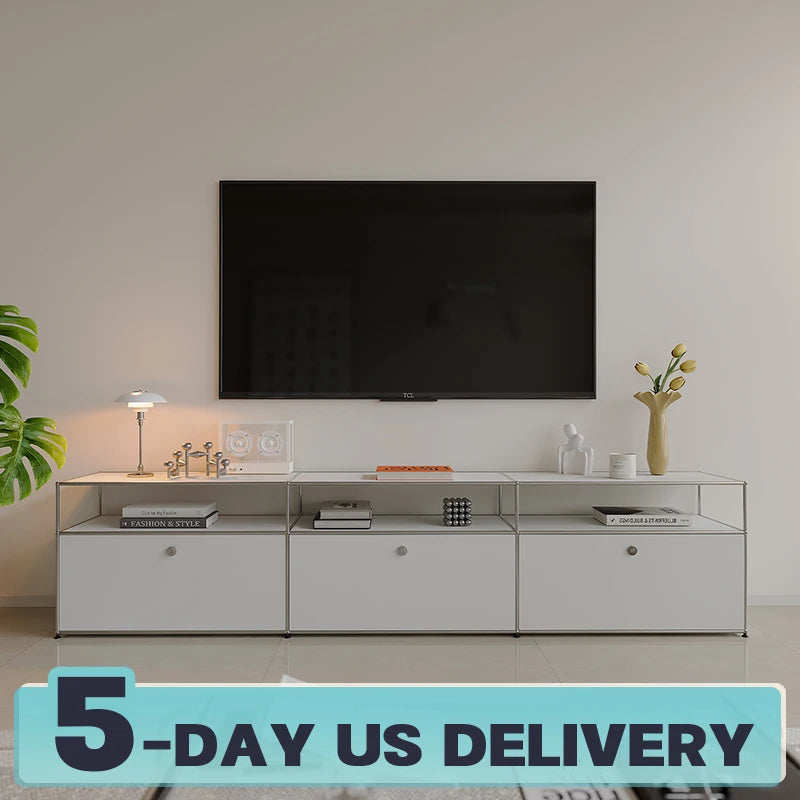 Modern Metal TV Stand Storage Cabinet for Living Room Furniture