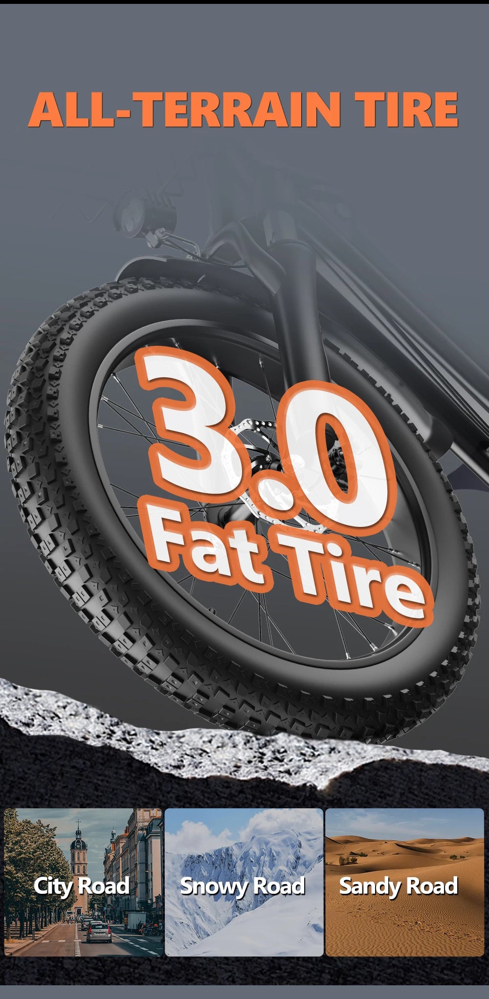 Kickwey LD20 Electric Bike 1500W Motor 20x4 Fat Tire E-bike