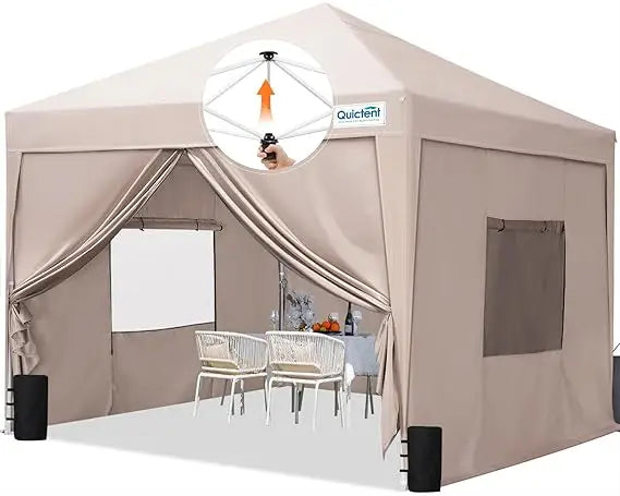 Privacy 10x10 Pop Up Canopy Tent with Sidewalls Easy Setup Outdoor