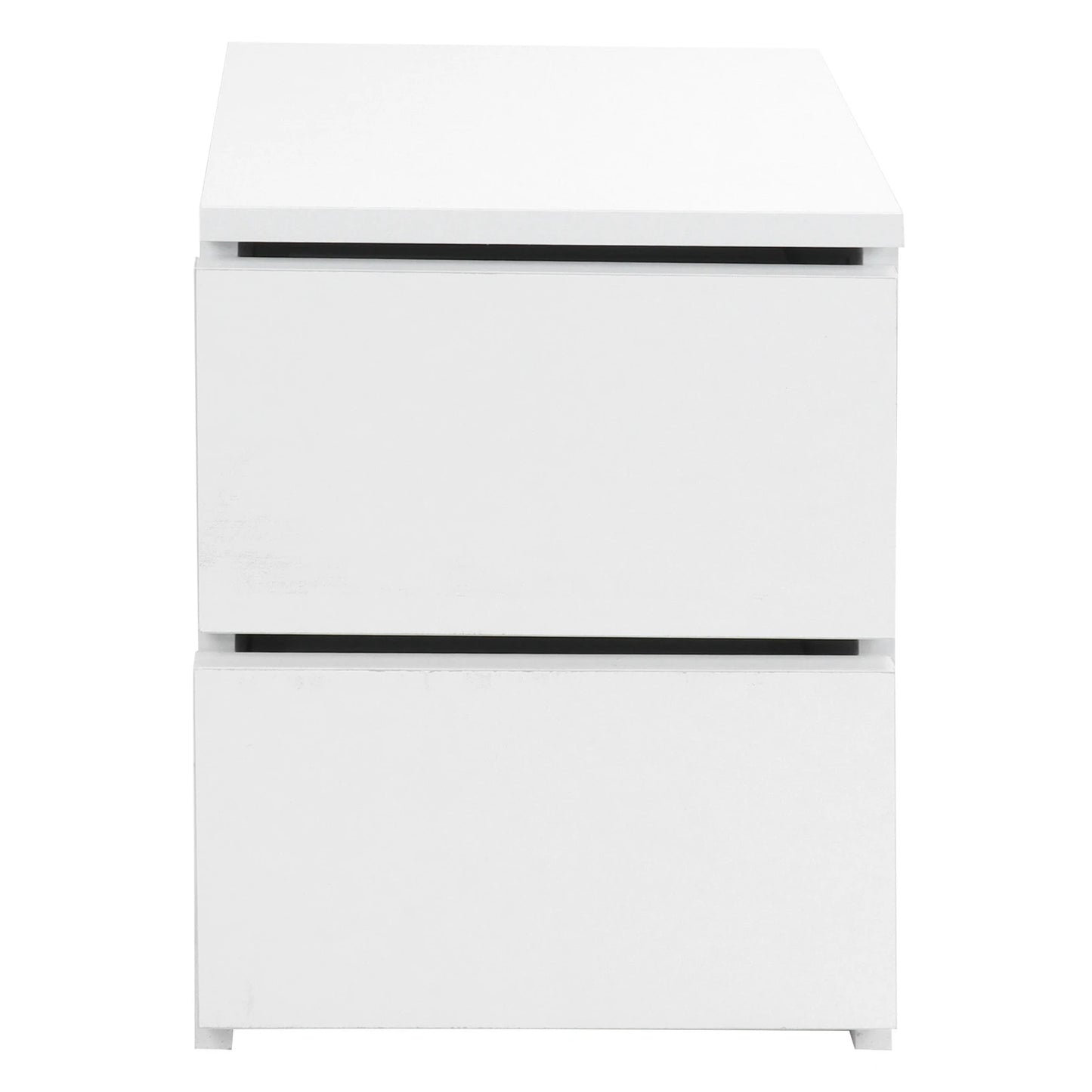 Modern Bedside Table with 2 Storage Drawers for Bedroom and Living Room