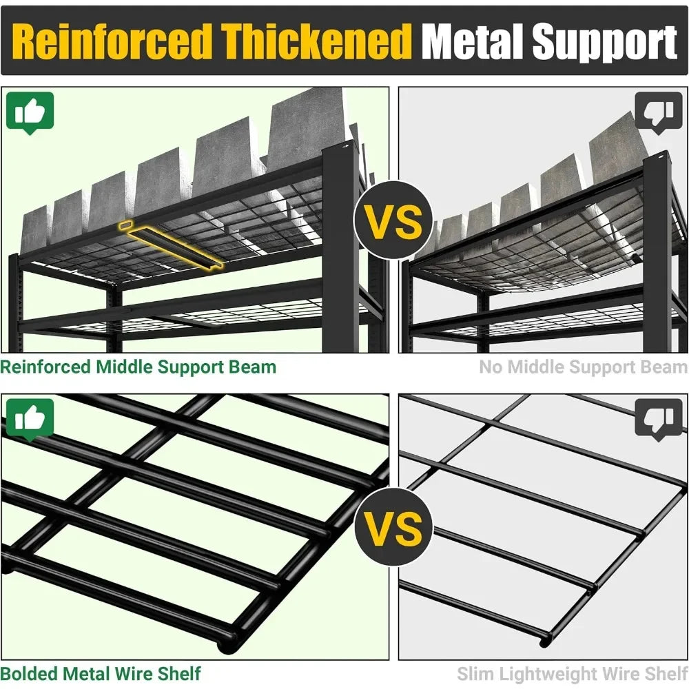 Heavy Duty Adjustable Garage Storage Shelves Industrial Metal Rack