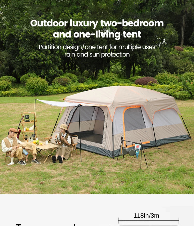 Sonuto Camping Family Tent 3-12 Person Double Layer Oversize Outdoor