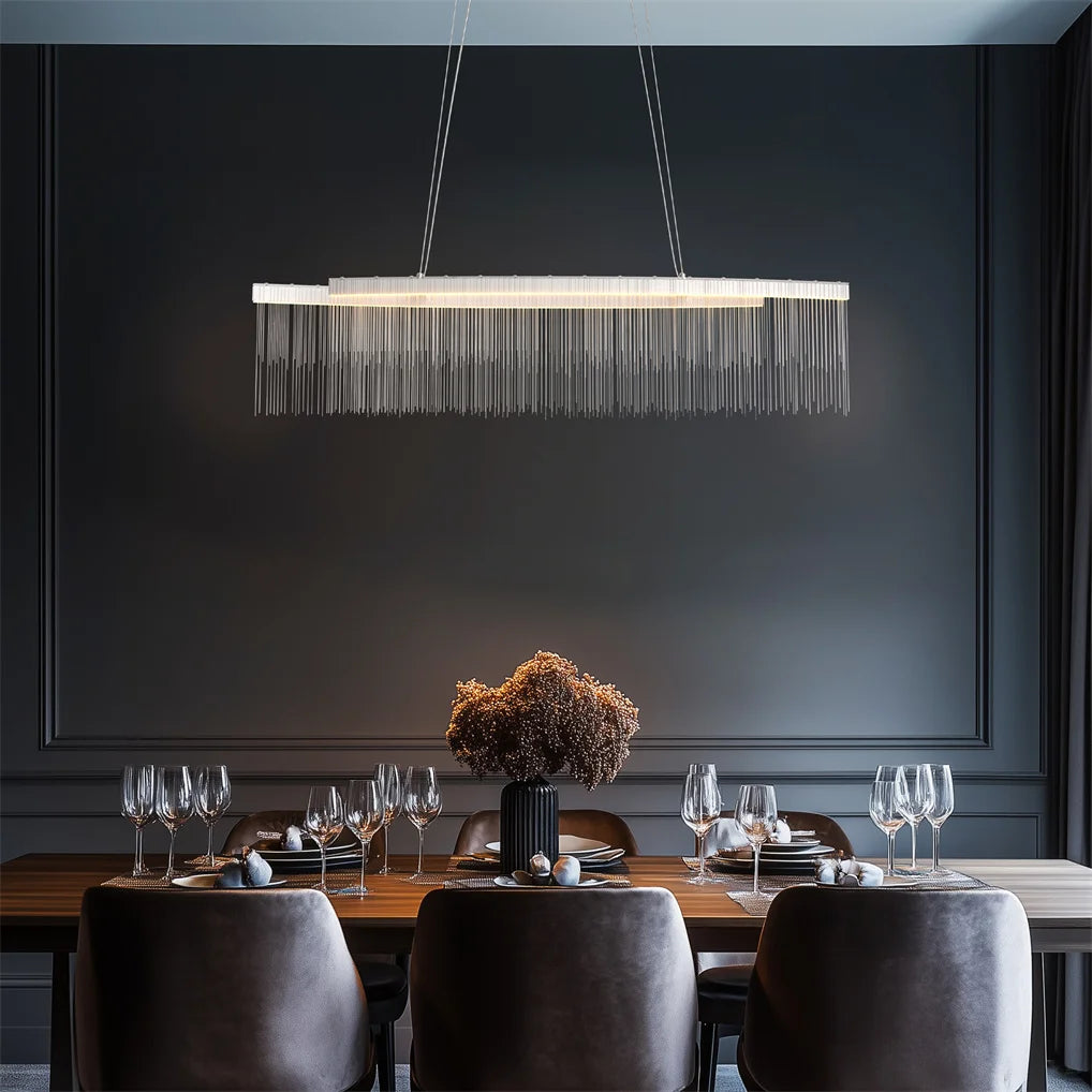 Modern Crystal Chandelier Pendant Light Fixture for Dining Room