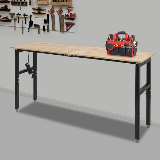Heavy Duty Adjustable Workbench with Power Outlets 2000 lbs Capacity