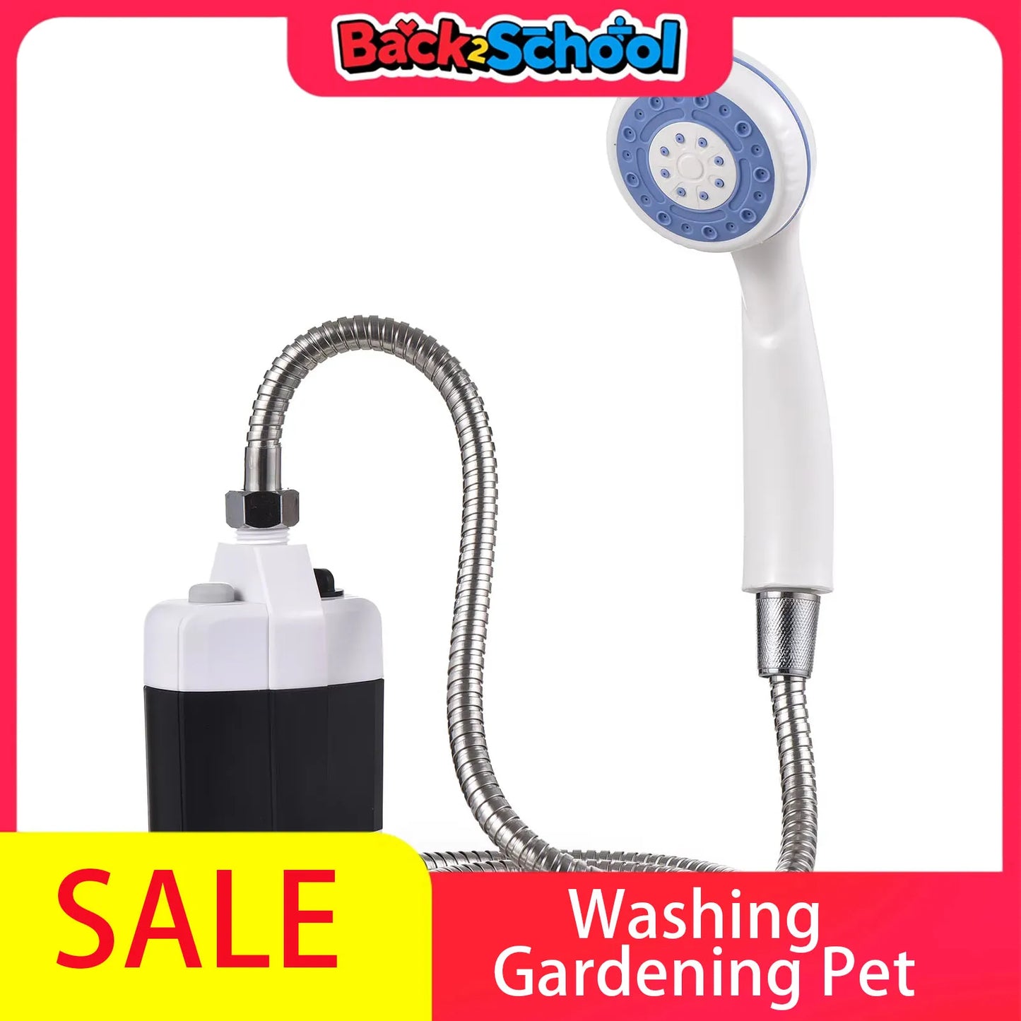 Portable Electric Shower Pump USB Rechargeable for Camping and Gardening