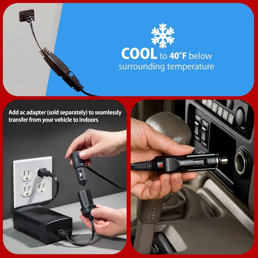 Portable Electric Lunch Cooler Car Camping Travel 12V Insulated Refrigerator