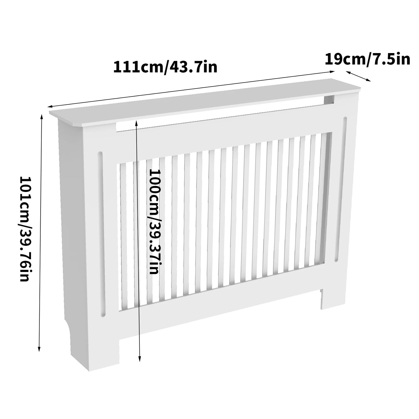 Super Tall Radiator Cover Modern MDF Shelf Cabinet Living Room Furniture