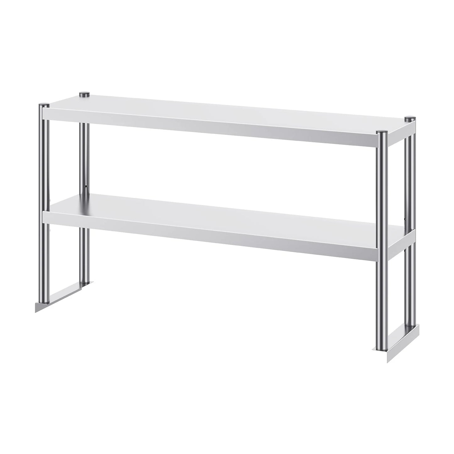 Ljustra Stainless Steel Kitchen Worktable with Adjustable Overshelf