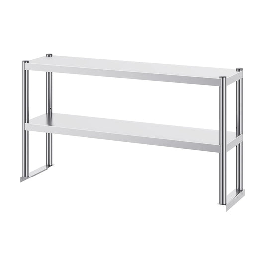 Ljustra Stainless Steel Kitchen Worktable with Adjustable Overshelf