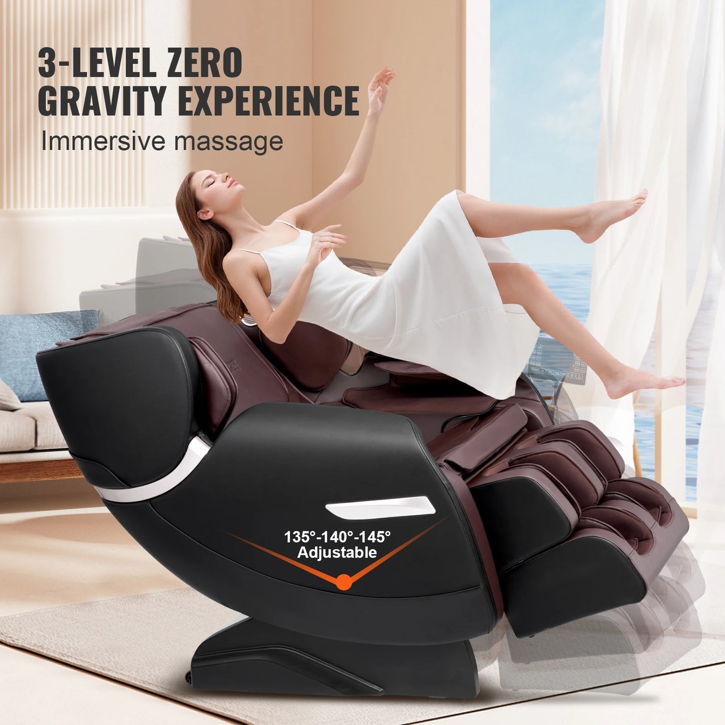 SucceBuy Full Body Zero Gravity Massage Chair Bluetooth Heating Recliner