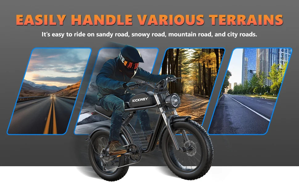 Ljustra Kickwey K7 Electric Bike 1500W 48V 20 Inch Fat Tire Mountain