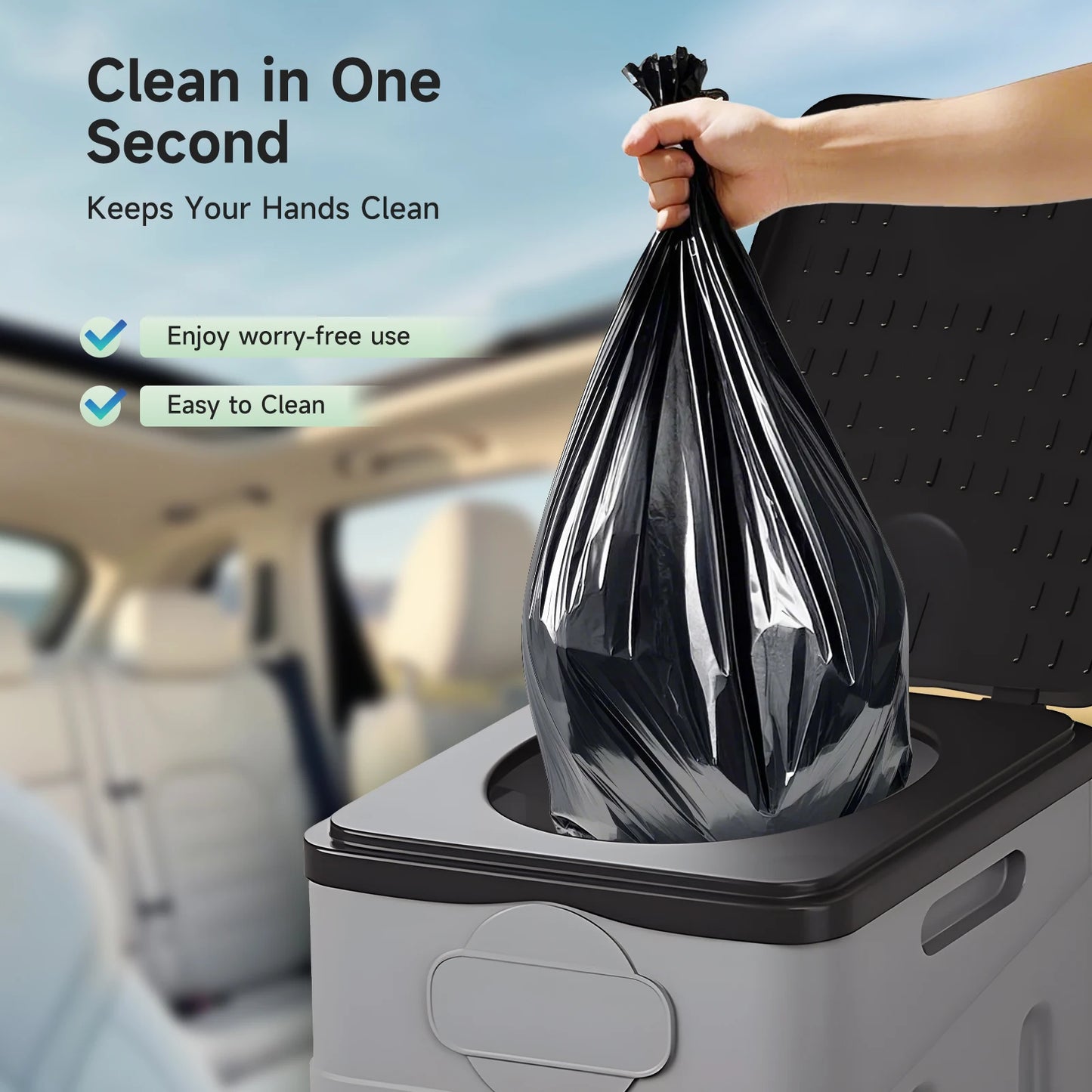 Portable Camping Toilet Travel Toilet for Adults Compact Lightweight