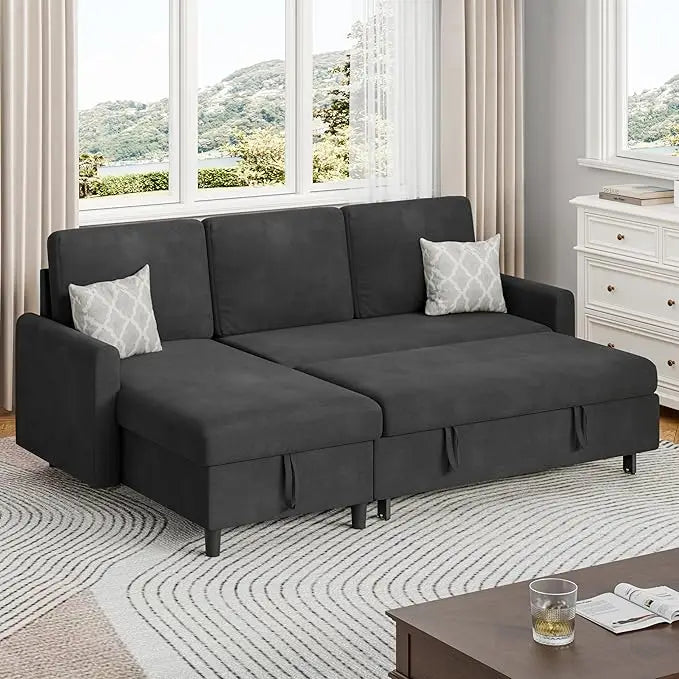 Ljustra Pull Out Couch 2 in 1 Sleeper Sofa Bed with Storage