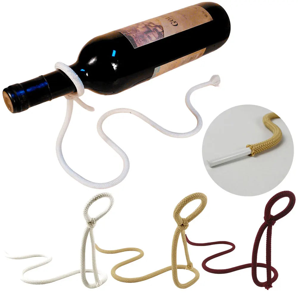 Creative Wine Bottle Holder Modern Rope Shaped Rack for Home Bar