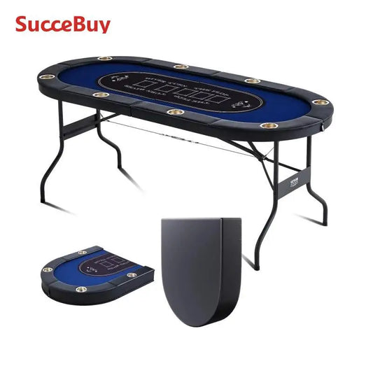 **** Ljustra Foldable Poker Table 8 Player Stainless Steel Cup Holders