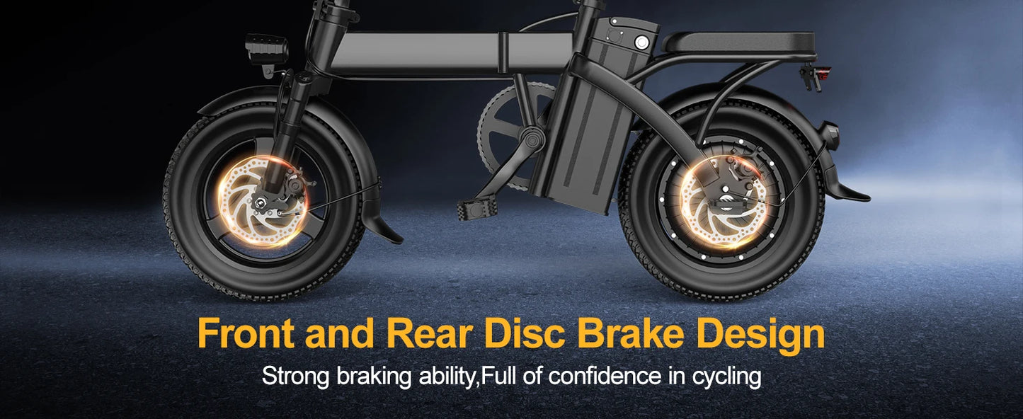 Ljustra F6PRO Electric Bike Commuter 40Miles Range 48V15AH Folding E-bike