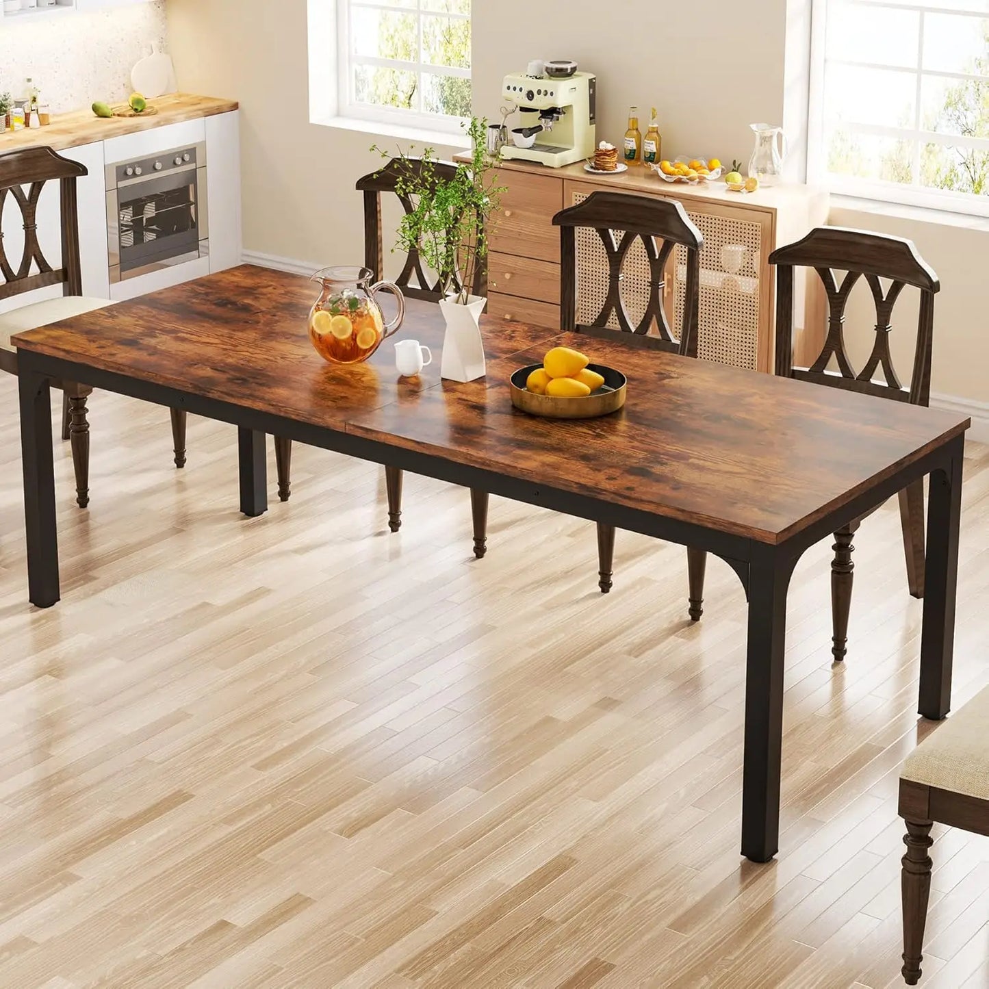 Large Rectangle Dining Table for Kitchen and Dining Room Seating