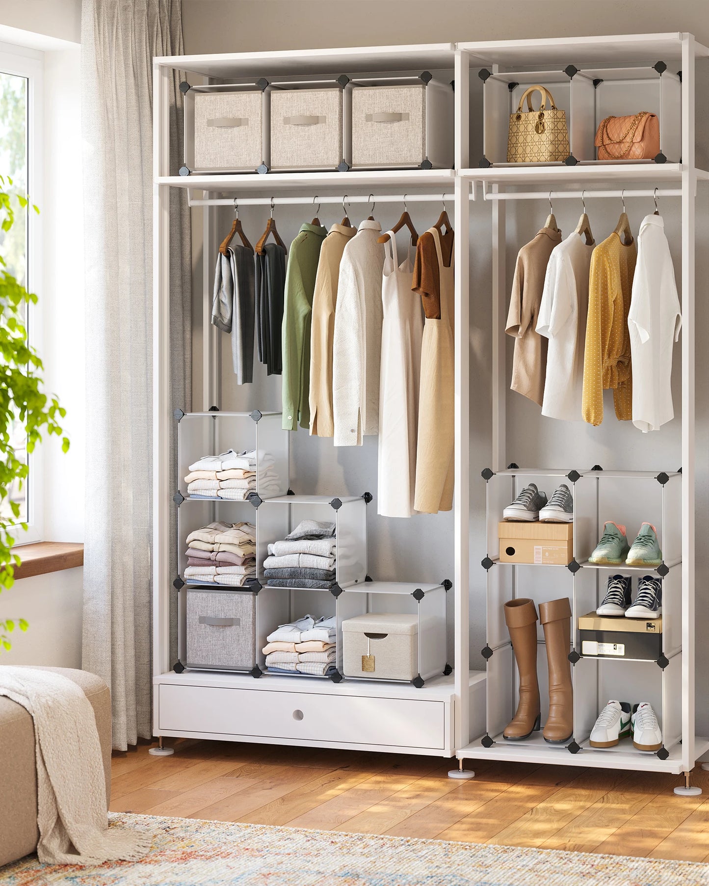 Ljustra Cube Storage Organizer Set of 16 Modular Plastic Book Shelf