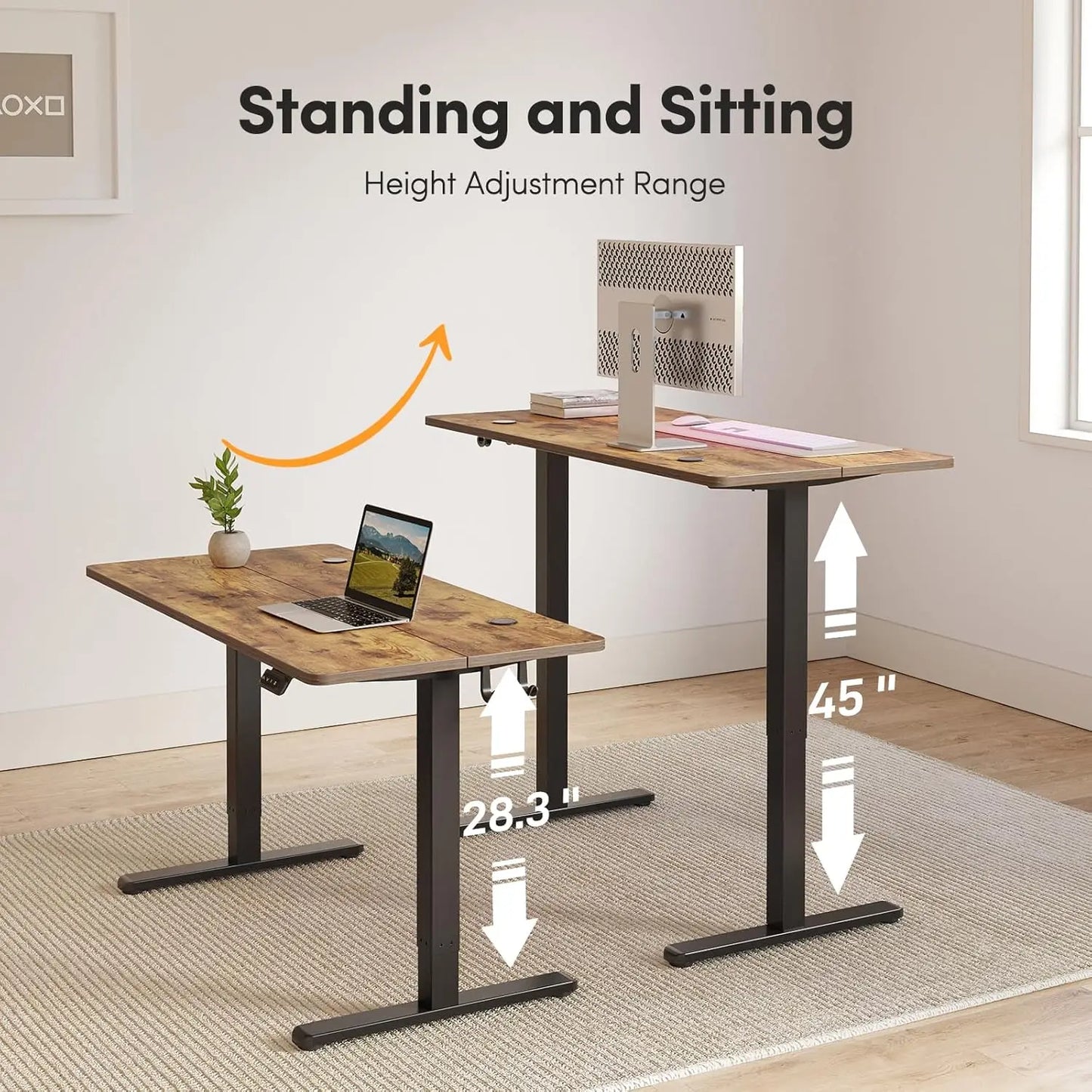 Electric Standing Desk Adjustable Height Ergonomic Home Office 48x24