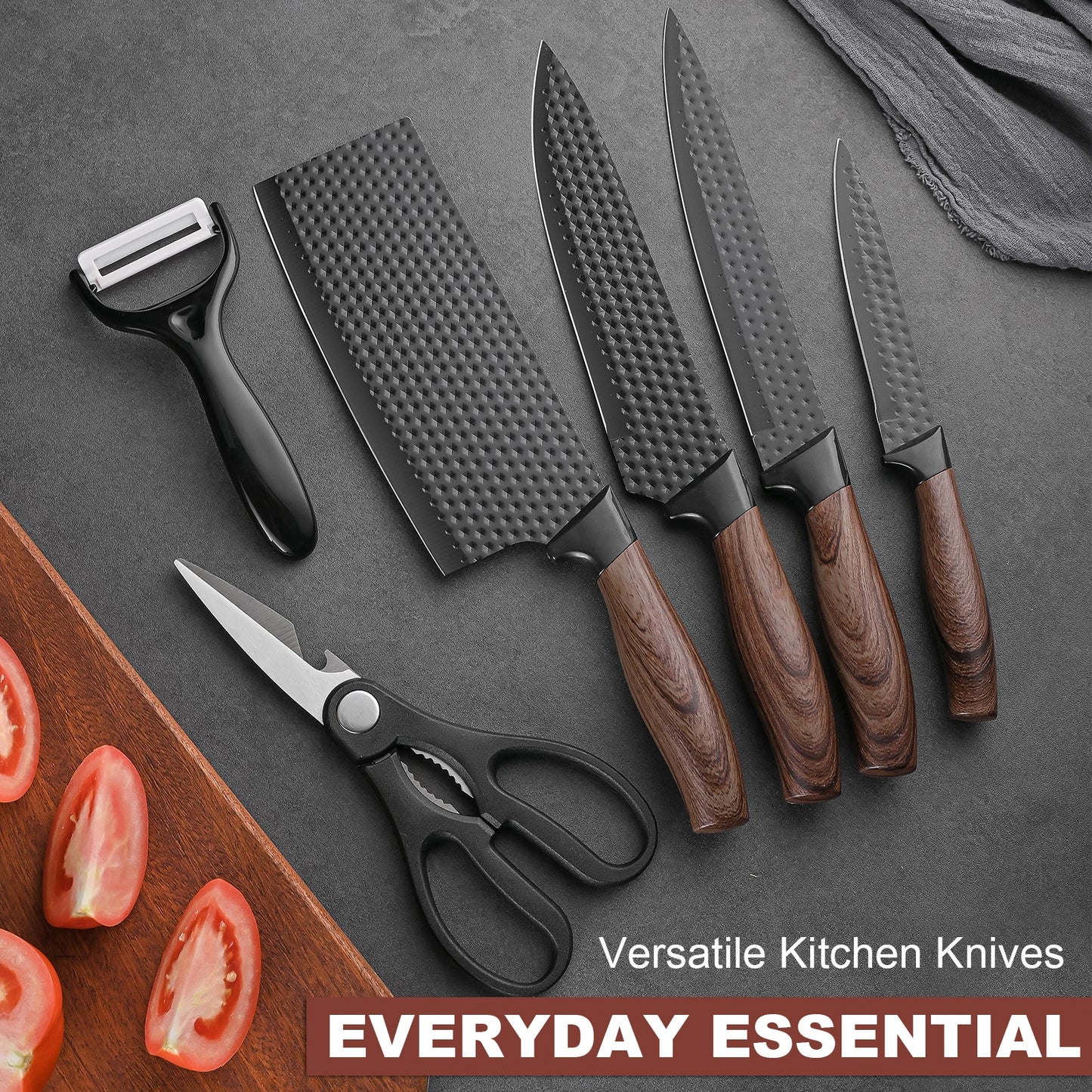 Ljustra Professional 6-Piece Kitchen Knife Set High Carbon Stainless Steel