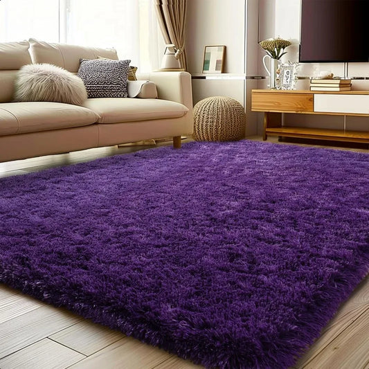 Soft Shag Rugs Bedroom 4x6 Fluffy Shaggy Living Room Carpet Modern Plush