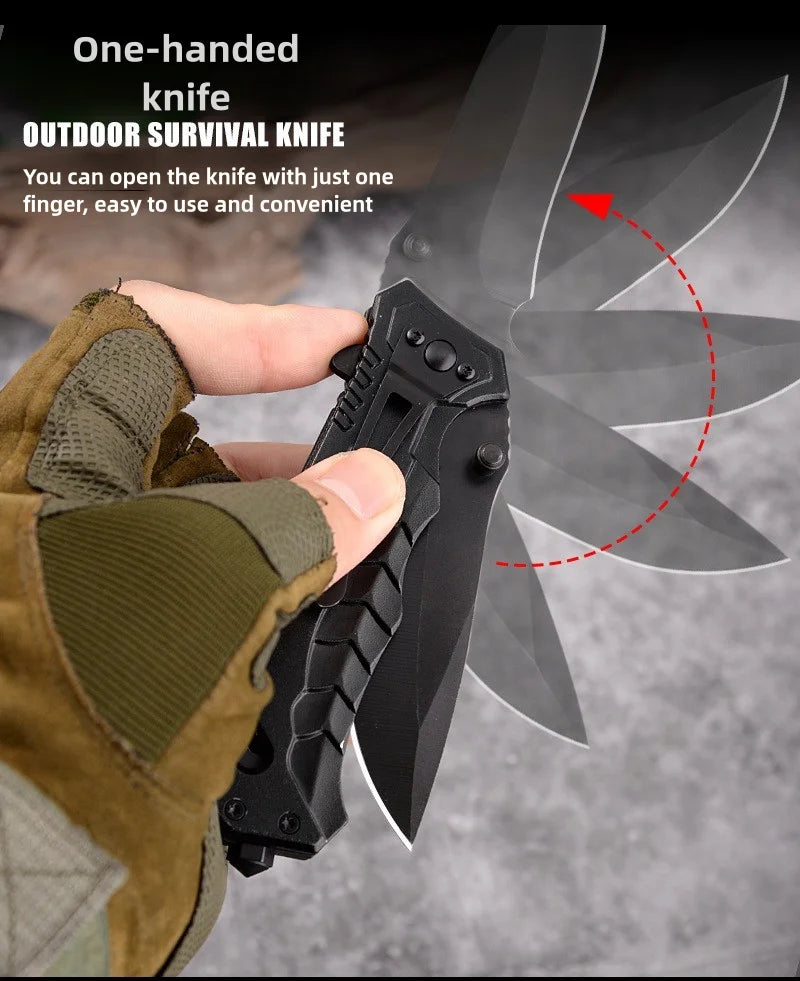 Multi Functional Foldable Camping Knife with Safety Lock for Fishing