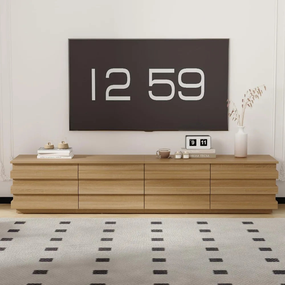 Ljustra 78.7" Fluted TV Stand Modern Entertainment Center for TVs Up to 85