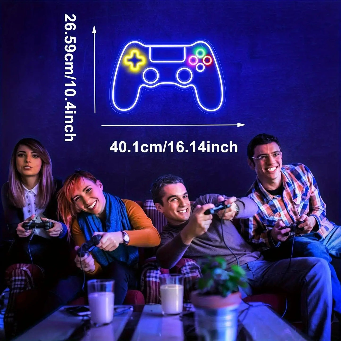 Game Controller LED Neon Sign Wall Art for Bedroom Party Gift