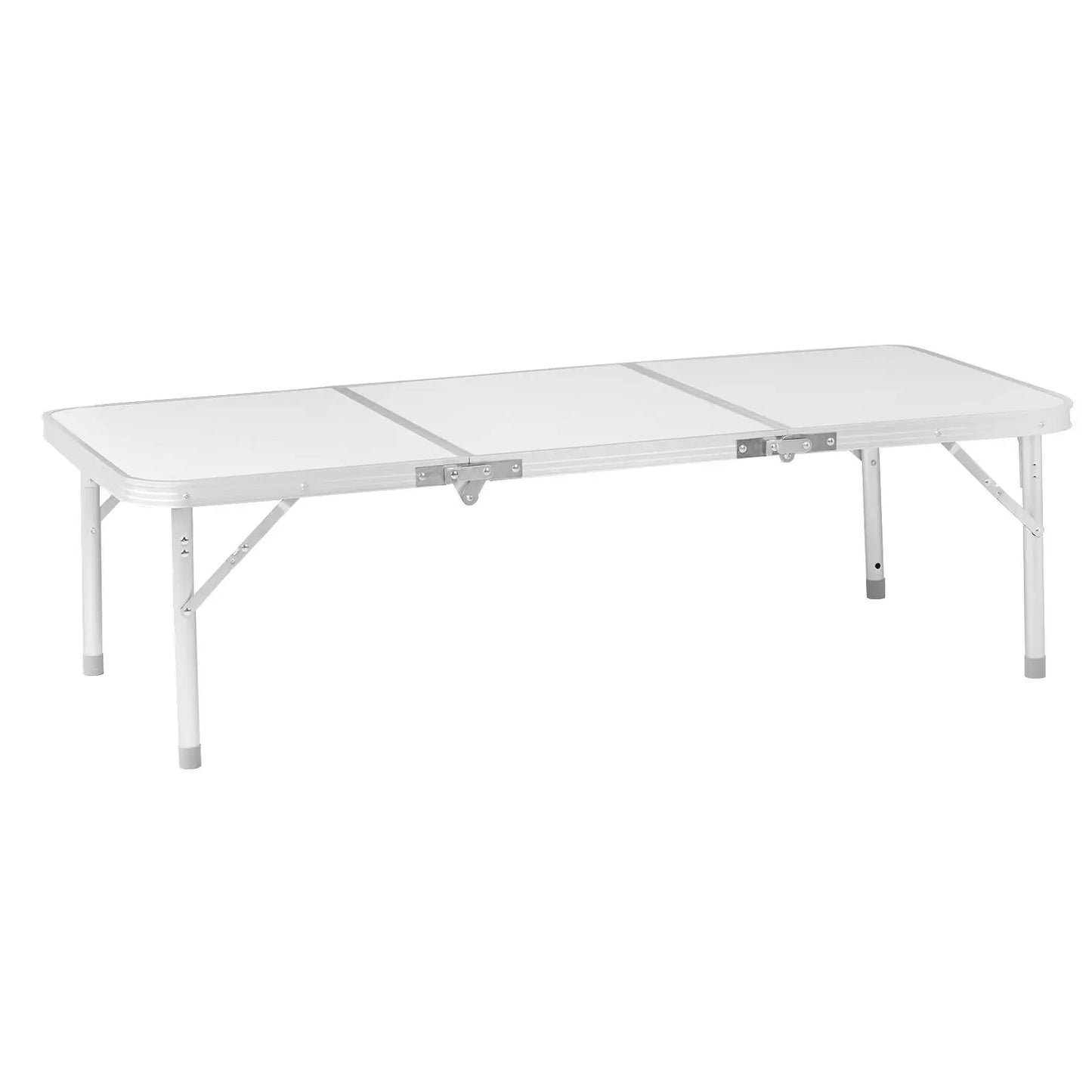 4ft Adjustable Height Folding Aluminum Picnic Table Portable Camping