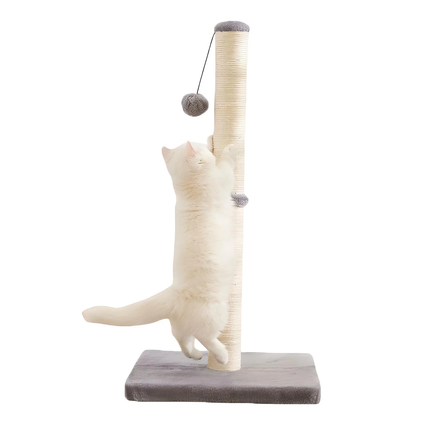 32 Inch Tall Cat Scratching Post with 2 Hanging Balls for Indoor Cats