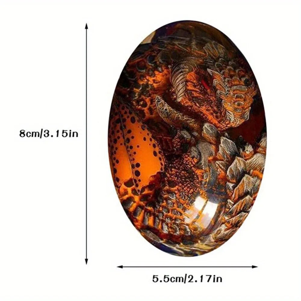 Crystal Transparent Resin Dragon Egg Lava Dinosaur Souvenir Decor