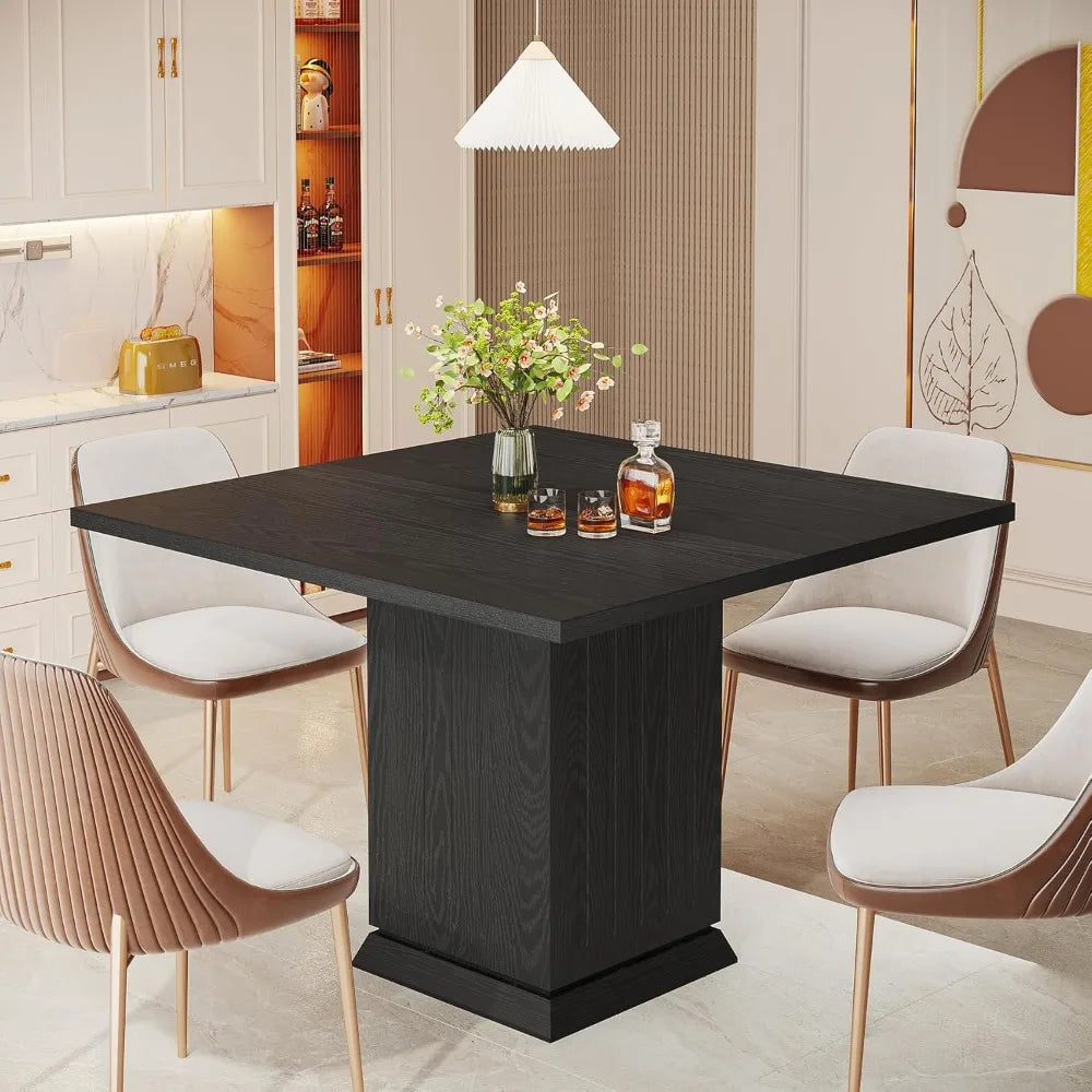 Modern Engineered Wood Small Square Kitchen Dining Table for 4