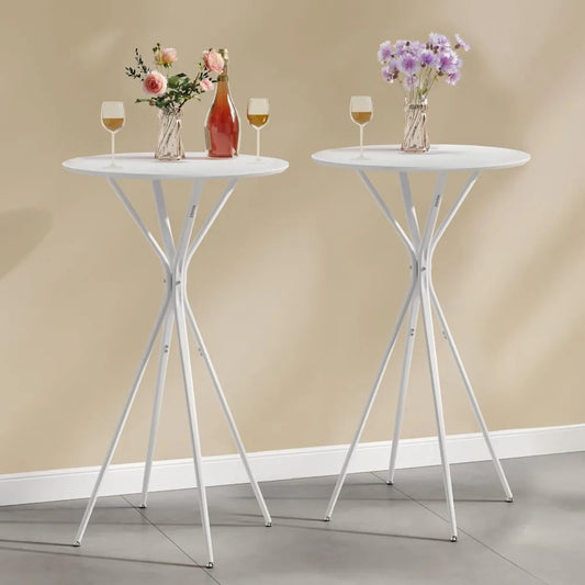 Bar Tables Set of 2 Round Cocktail High Top Pub Bistro Table