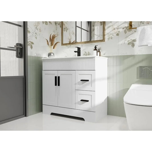36 Inch Modern Bathroom Vanity Sink Combo with Undermount Single Sink