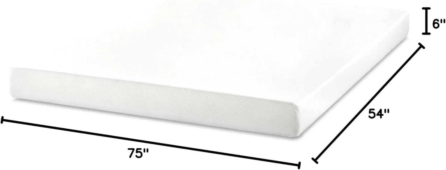 Ljustra 6 Inch Green Tea Memory Foam Mattress Full Medium Firm Feel