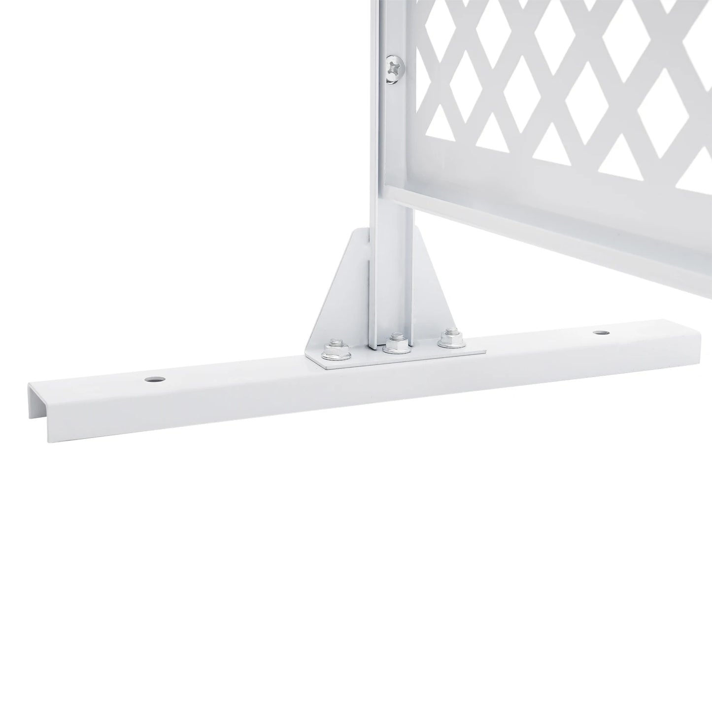 Elegant White Steel Privacy Screen Freestanding Room Divider 3 Panels