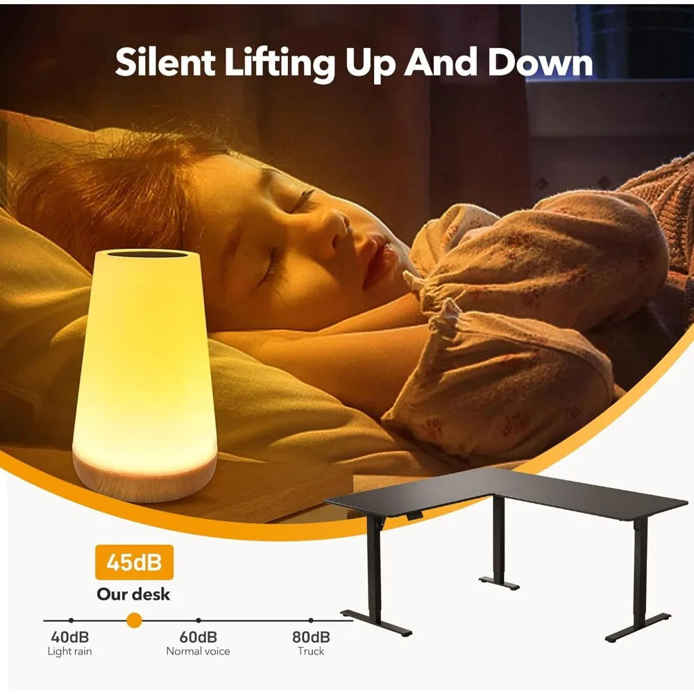 L Shaped Standing Desk Adjustable Corner Ergonomic Workstation 63 Inch