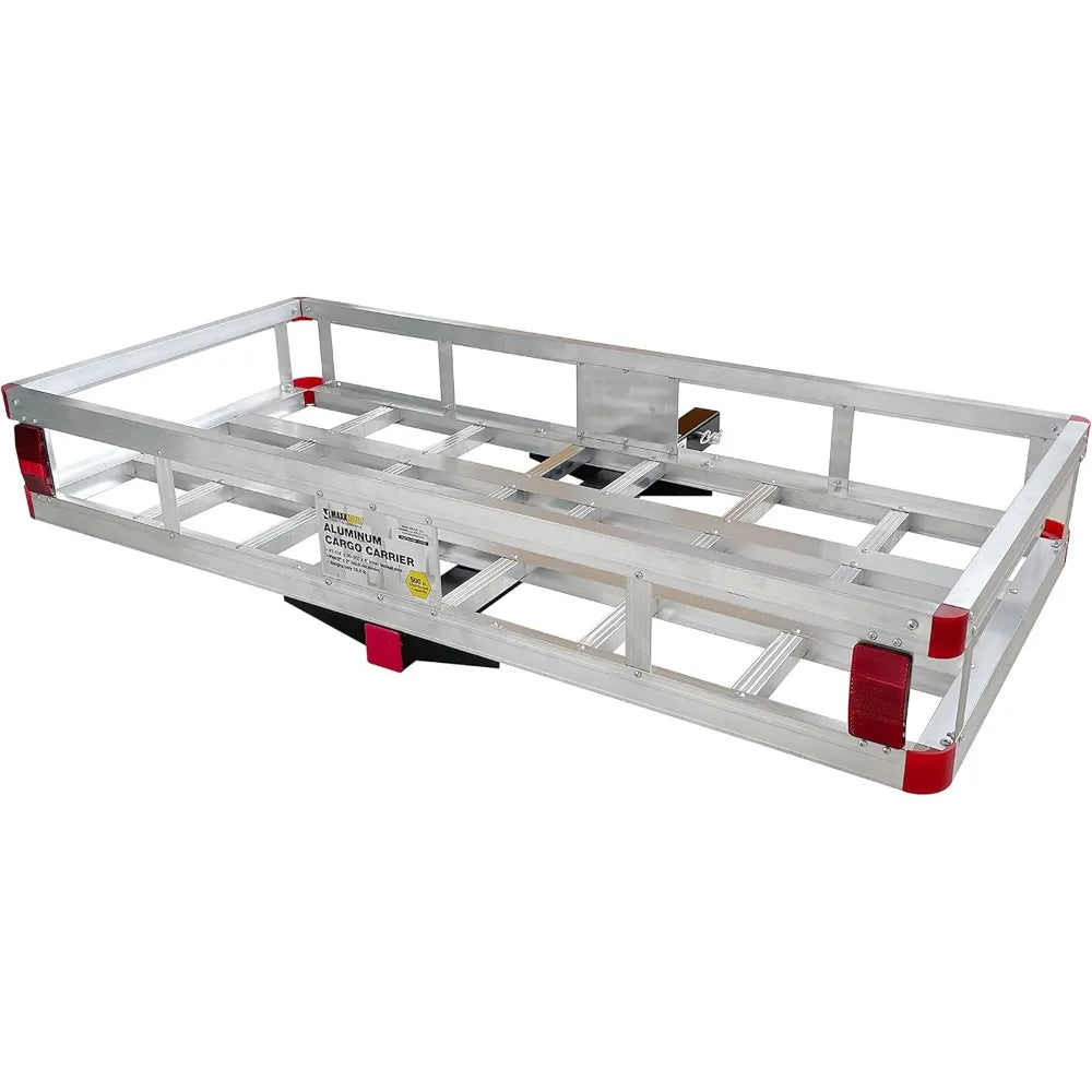 Aluminum Hitch Cargo Carrier 500lb Capacity Universal Fit for RVs SUVs
