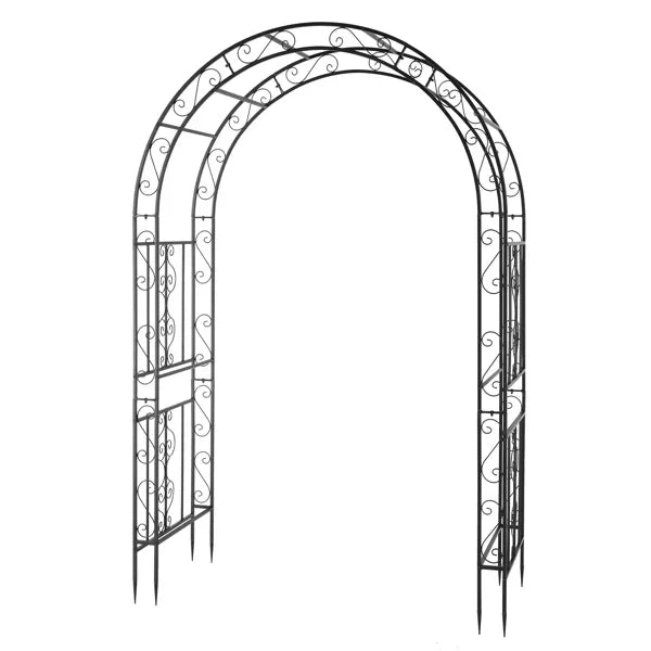 Double Layer Iron Art Arch Garden Trellis Pergola for Climbing Plants