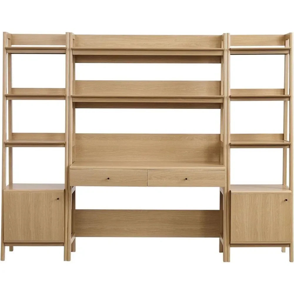 Bixby Home Office Desk Modern Mid Century Bookshelf Storage Display