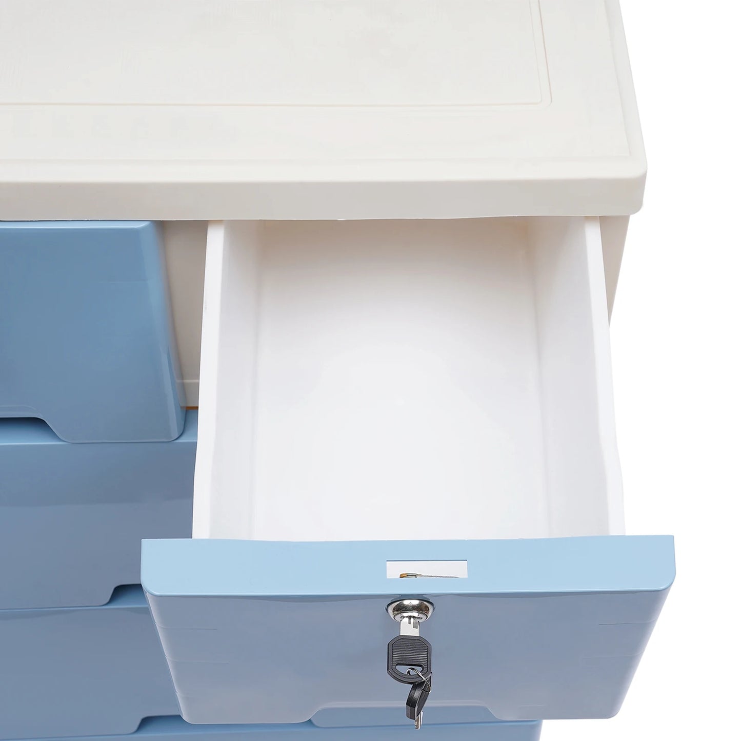 Ljustra 6 Drawer Plastic Cabinet with Wheels and Lock for Organizing