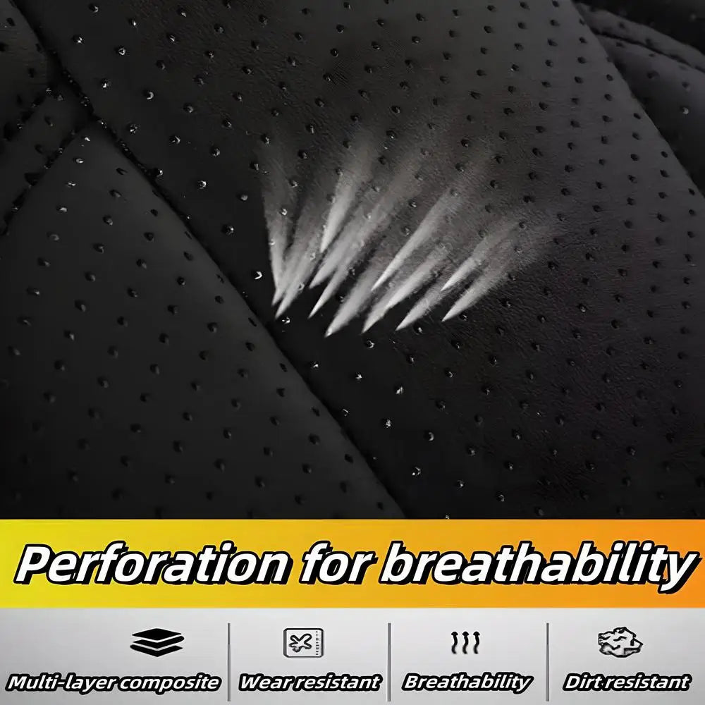 Toyota Full Set PU Leather Seat Covers 5-Seats Washable Anti-Slip