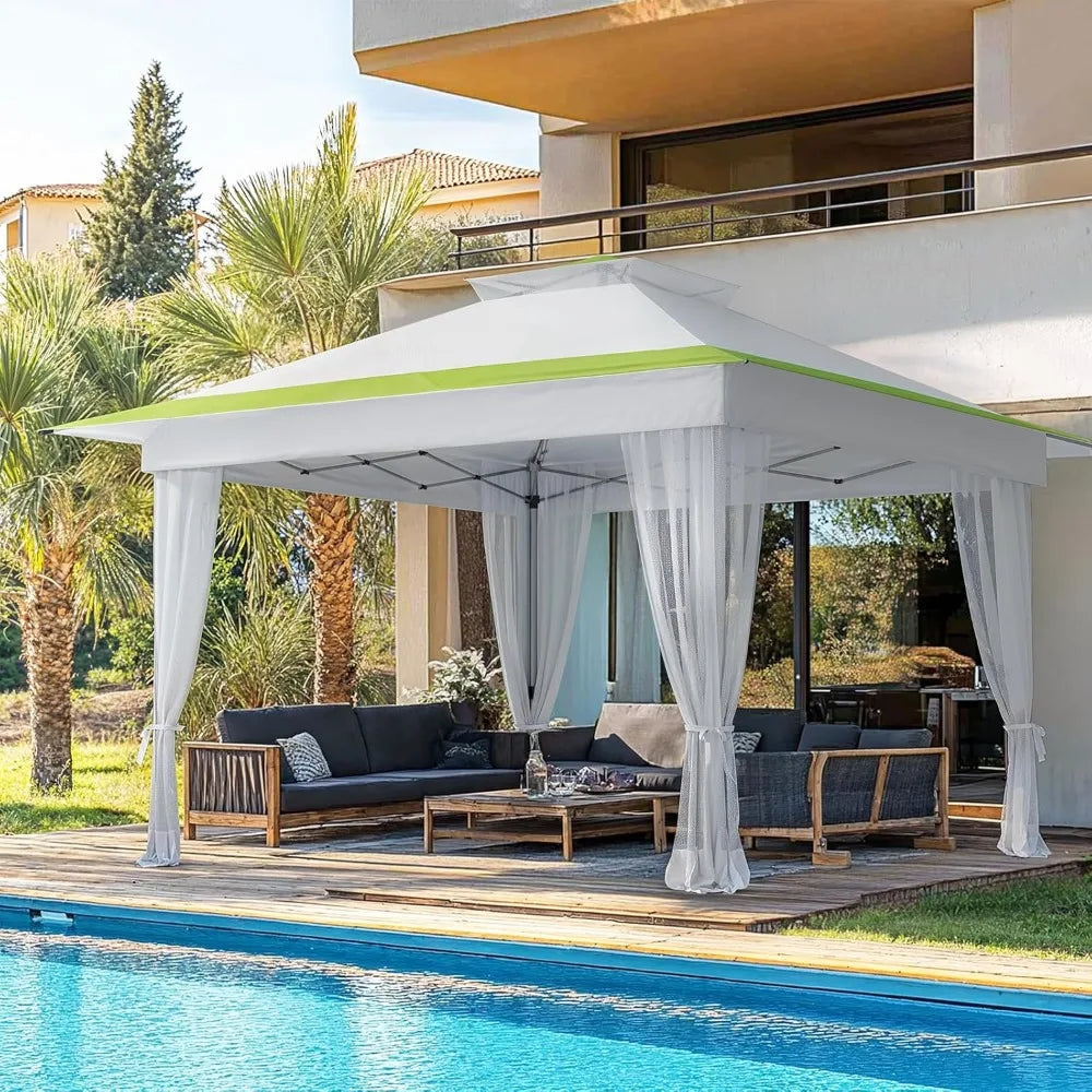 Amada Pop Up Gazebo Outdoor Canopy Tent with Mosquito Netting