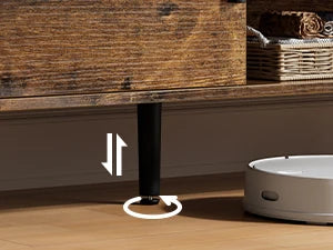 TV Stand for 55 Inch TV with Adjustable Shelf and 2 Cabinets