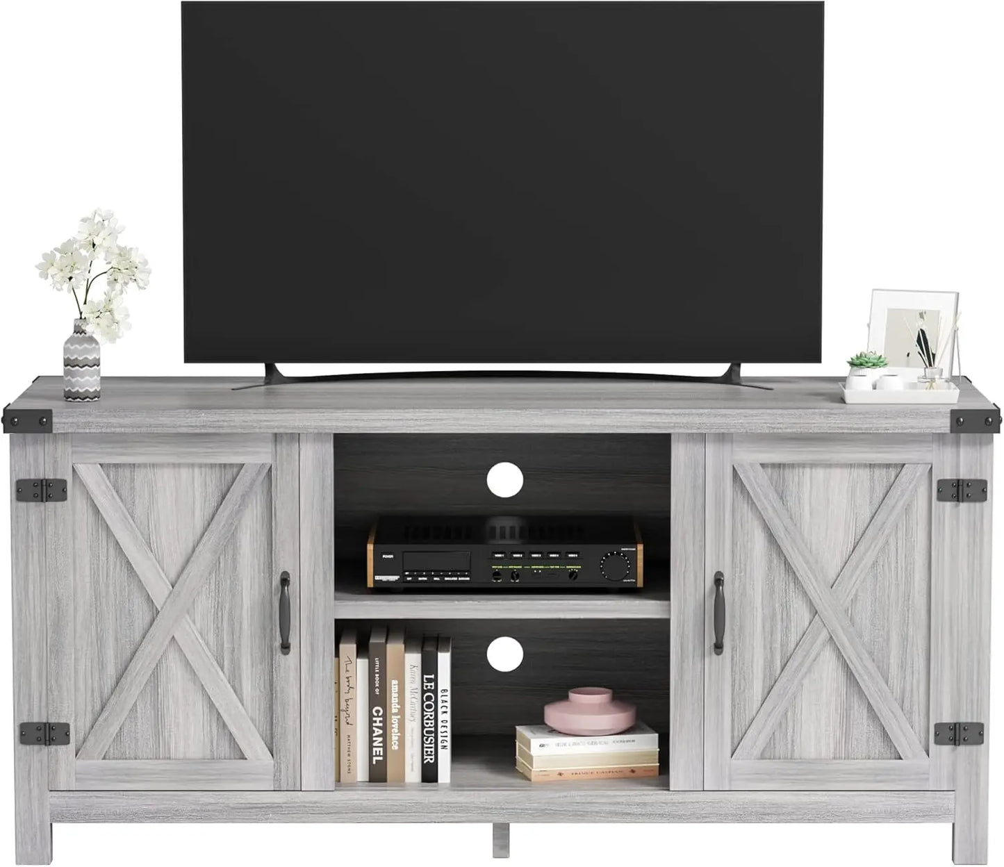 Ljustra 65 Inch TV Stand Farmhouse Entertainment Center Storage Cabinet